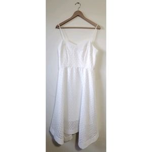 Ted Baker Dariel Broderie Asymmetric Hem Dress